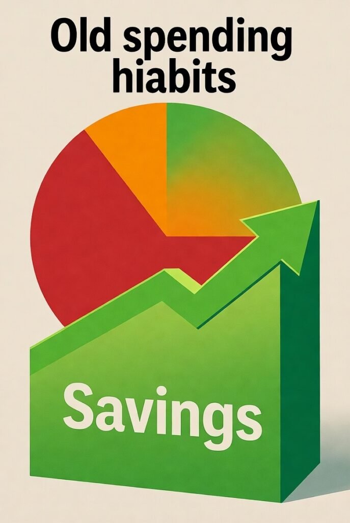 إنفوجرافيك مقارنة بين الإنفاق قبل وبعد تطبيق خطة توفير 30%.