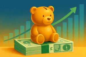 إنفو جرافيك يوضّح هدف توفير 30% من الدخل وfinancial-liberation.com عبر بناء ثروة مستدامة.