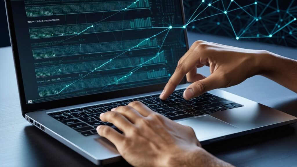 شاب عربي يتداول العملات الرقمية عبر الهاتف في الرياض