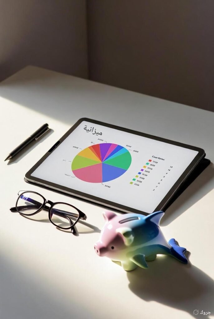 ميزانية منظمة وحصالة دلفين