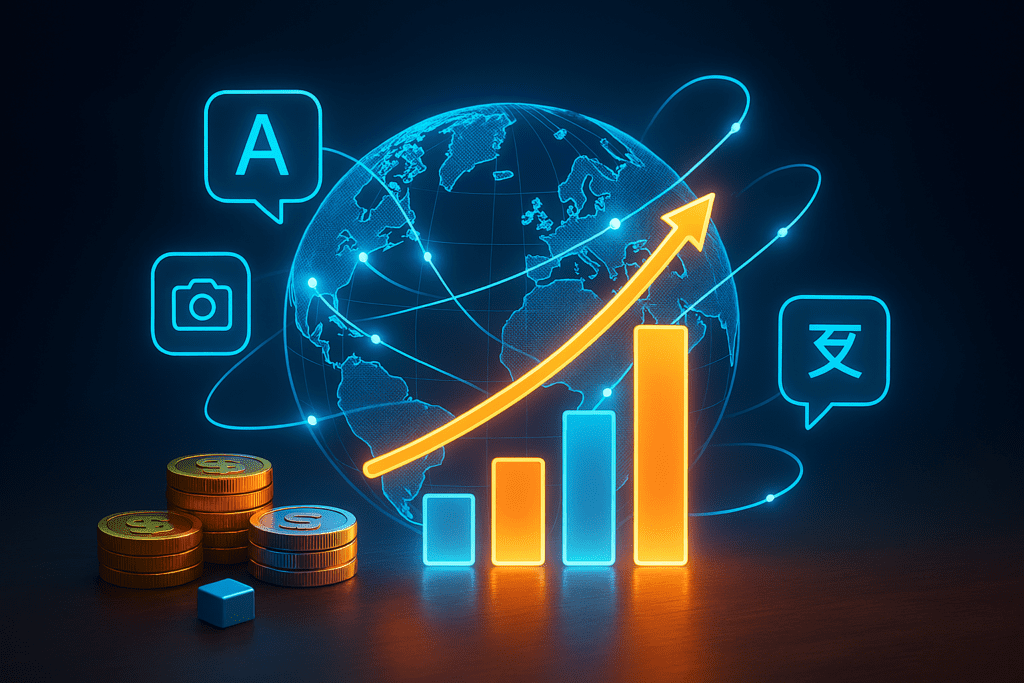 كرة أرضية رقمية مترابطة بشبكة اتصالات ولغات متعددة.