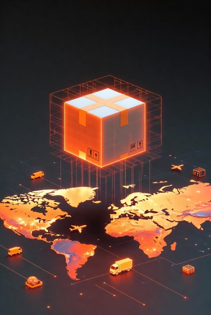 سفينة شحن رقمية حديثة تنقل الطرود بضغطة زر