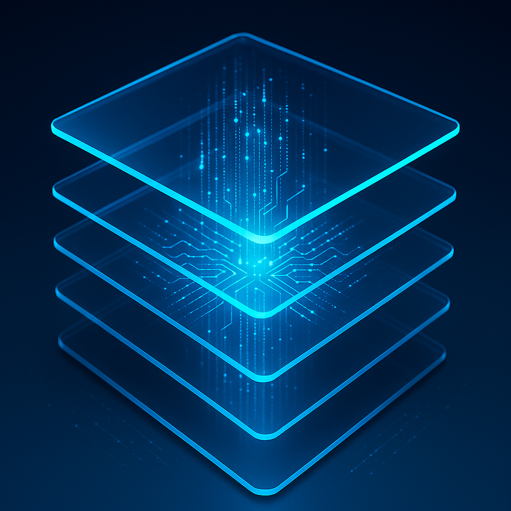 تمثيل بصري لطبقات الشبكة العصبية لدعم فهم التعلم الآلي العميق.