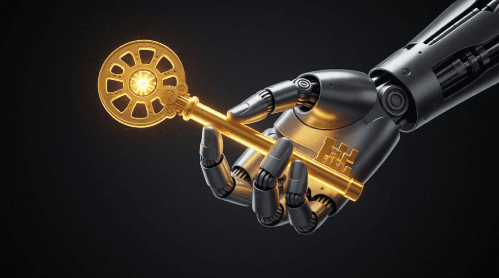 رمز للأمان المالي والقوة الناتجة عن فهم التعلم الآلي.