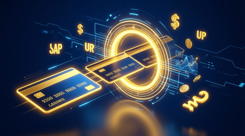 تمثيل بصري لبوابات الدفع والتدفق المالي للمتجر