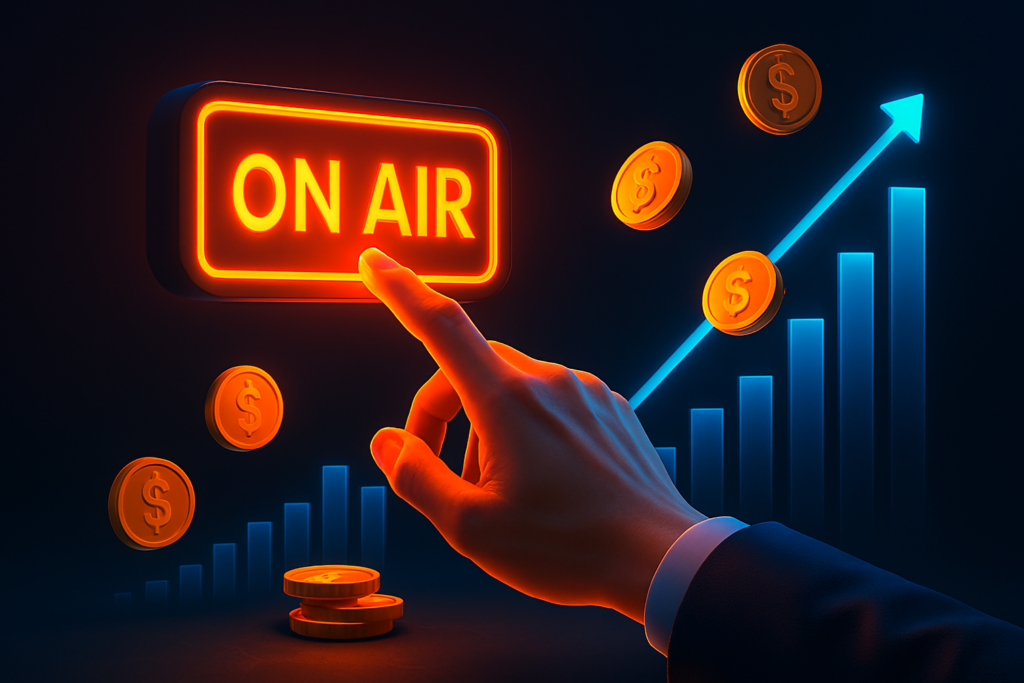 تمثيل بصري للتحرر المالي والنجاح عبر البودكاست