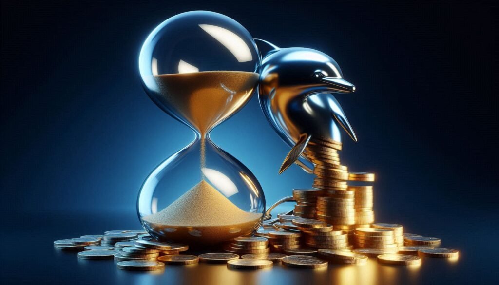 ساعة رقمية حديثة تبرز أهمية الوقت في بناء مشروع جانبي للوصول إلى الحرية المالية.