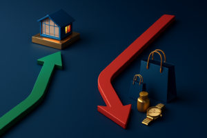 مقارنة بصرية بين الأصول الرابحة والالتزامات الاستهلاكية لفهم الديون الجيدة والسيئة.