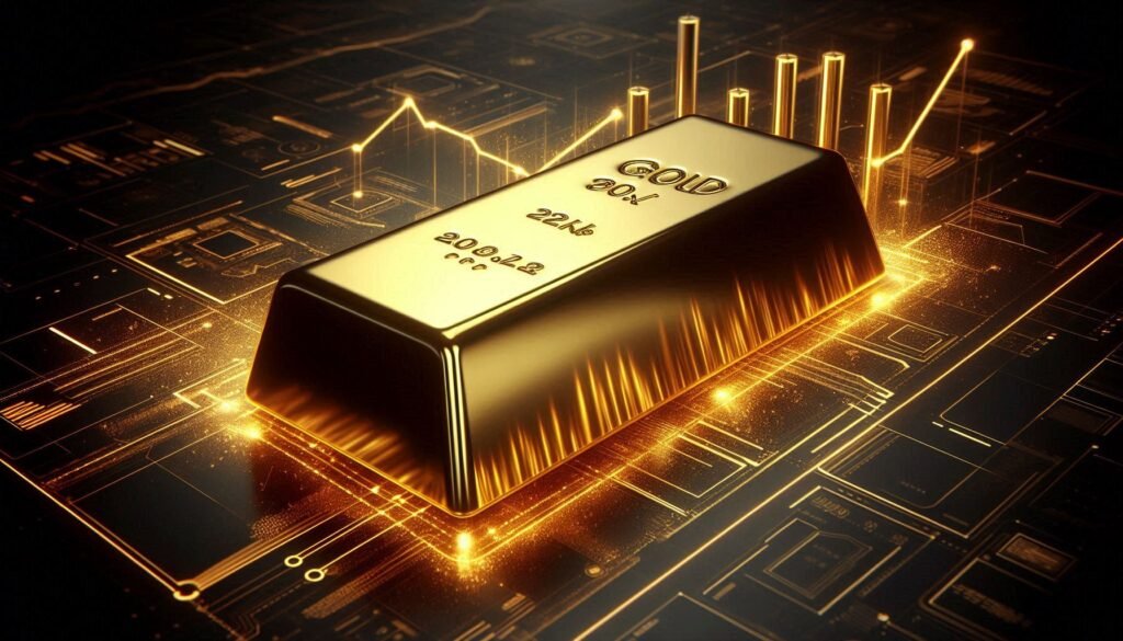 سبيكة ذهب لامعة كرمز للاستثمار في الذهب للمبتدئين.