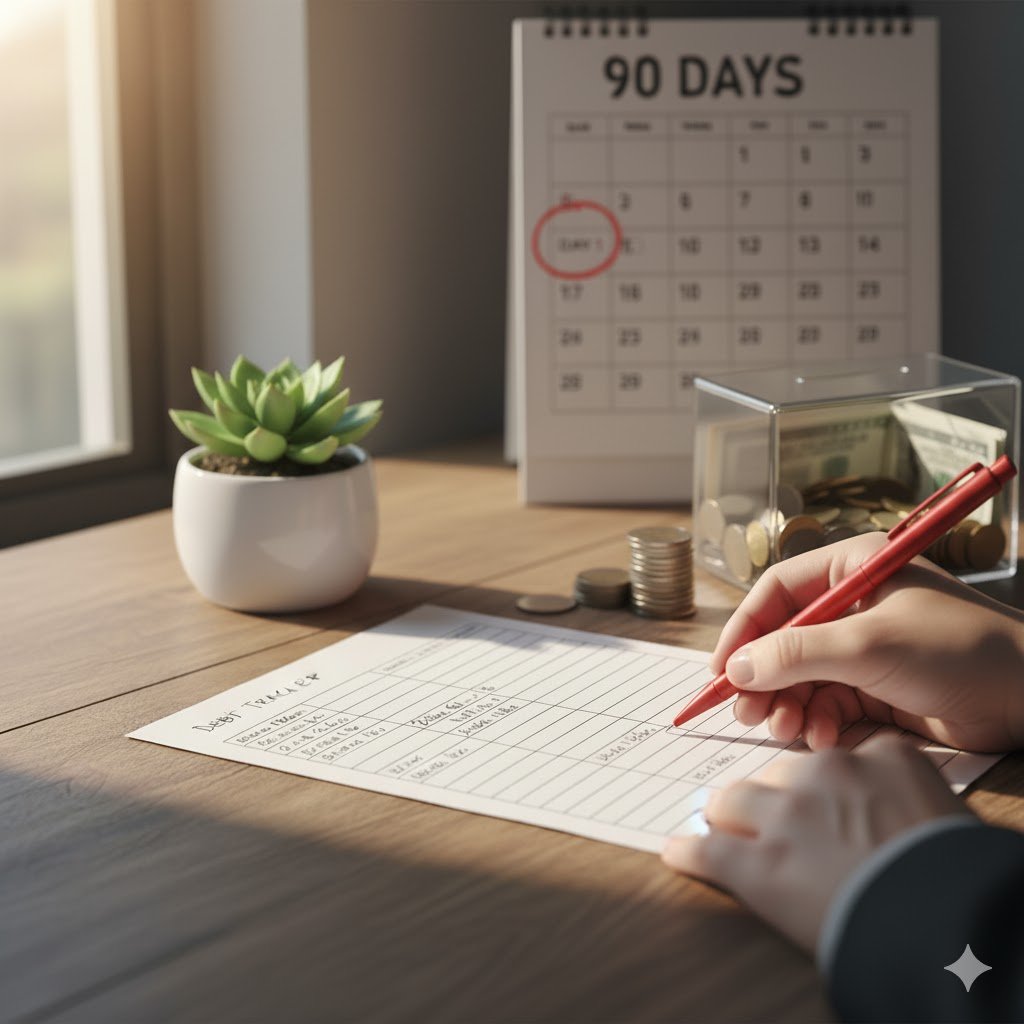 جدول زمني يوضح خطة عمل مقسمة على 4 أسابيع لإدارة مشاريع العمل الحر وتتبع الأرباح.